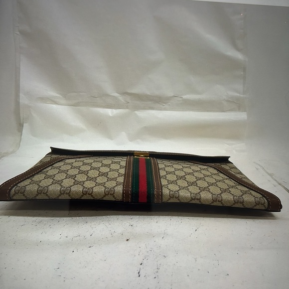 Gucci Clutch Sherry Line Beige and Brown Bag - Picture 4 of 8